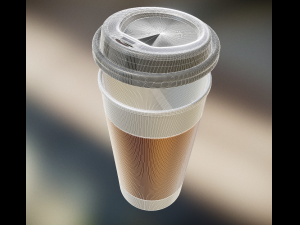 coffee to go cup highpoly 3D Модель