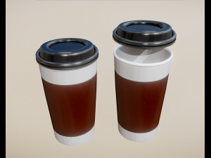 coffee to go cup pack 3D Model