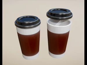 coffee to go cup pack 3D Model