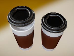 coffee to go cup pack 3D Model