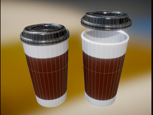 coffee to go cup pack 3D Model