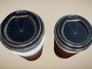 coffee to go cup pack 3D Model