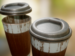 coffee to go cup pack 3D Model