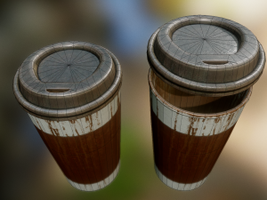 coffee to go cup pack 3D Model