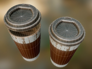 coffee to go cup pack 3D Model