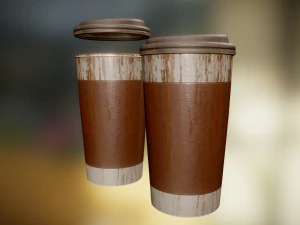coffee to go cup pack 3D Model