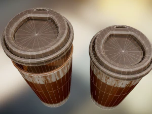 coffee to go cup pack 3D Model