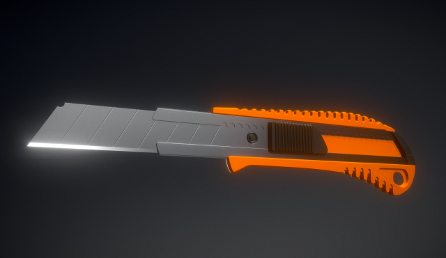 box cutter highpoly version Modello 3D .c4d .max .obj .3ds .fbx .stl .blend 