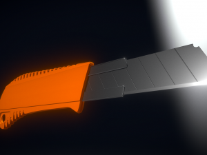 box cutter highpoly version Modello 3D
