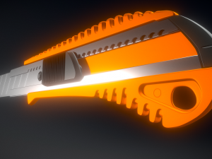 box cutter highpoly version Modello 3D