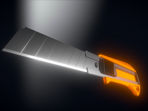 box cutter highpoly version Modello 3D