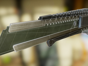 box cutter lowpoly black plastic Modèle 3D
