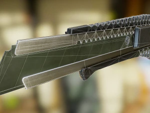 box cutter lowpoly black plastic 3D Model