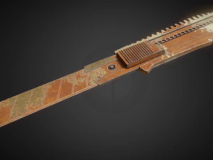 Teppichschneider Lowpoly in rostiger Ausf&uuml;hrung 3D Modell