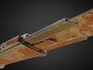 box cutter lowpoly rusty version Model 3D