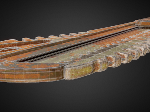 box cutter lowpoly rusty version Model 3D