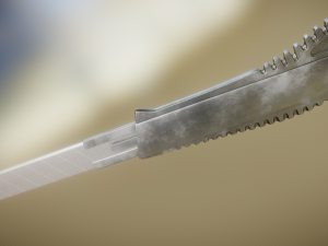 box cutter lowpoly stainless steel Modèle 3D