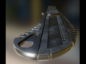 box cutter lowpoly stainless steel Modèle 3D