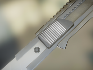 box cutter lowpoly stainless steel Modèle 3D