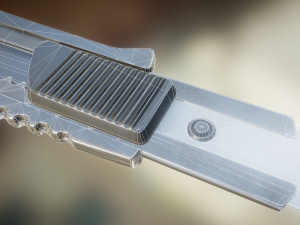box cutter lowpoly stainless steel Modèle 3D