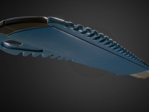 box cutter lowpoly blueplastic 3D Model