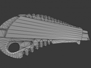 box cutter lowpoly blueplastic 3D Model