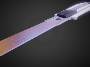 box cutter lowpoly white plastic Modèle 3D