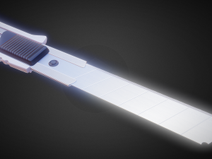 box cutter lowpoly white plastic Modèle 3D