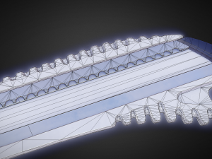 box cutter lowpoly white plastic Modèle 3D