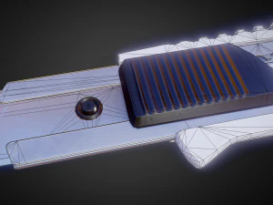 box cutter lowpoly white plastic 3D Model