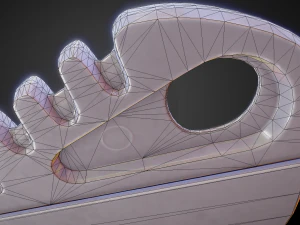 box cutter lowpoly white plastic 3D Model