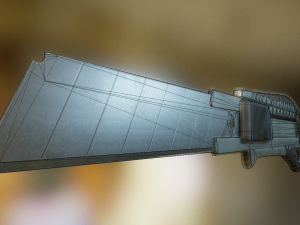 box cutter lowpoly aluminum version Modèle 3D