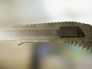 box cutter lowpoly aluminum version 3D Model