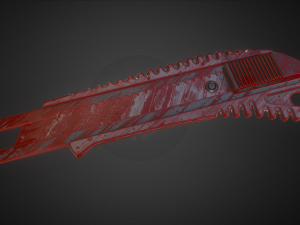 box cutter lowpoly bloody version 3D Model