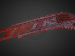 pemotong kotak versi lowpoly berdarah Model 3D