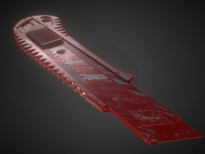 box cutter lowpoly bloody version Model 3D