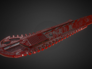 box cutter lowpoly bloody version Model 3D