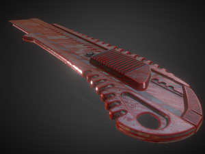 box cutter lowpoly bloody version Model 3D