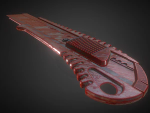 box cutter lowpoly bloody version 3D Model