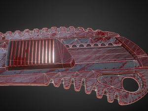 box cutter lowpoly bloody version Model 3D
