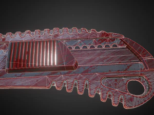 box cutter lowpoly bloody version 3D Model