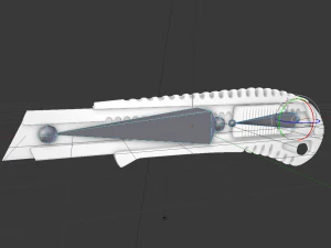 box cutter lowpoly bloody version 3D Model
