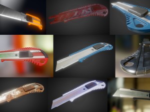 box cutter collection Modèle 3D