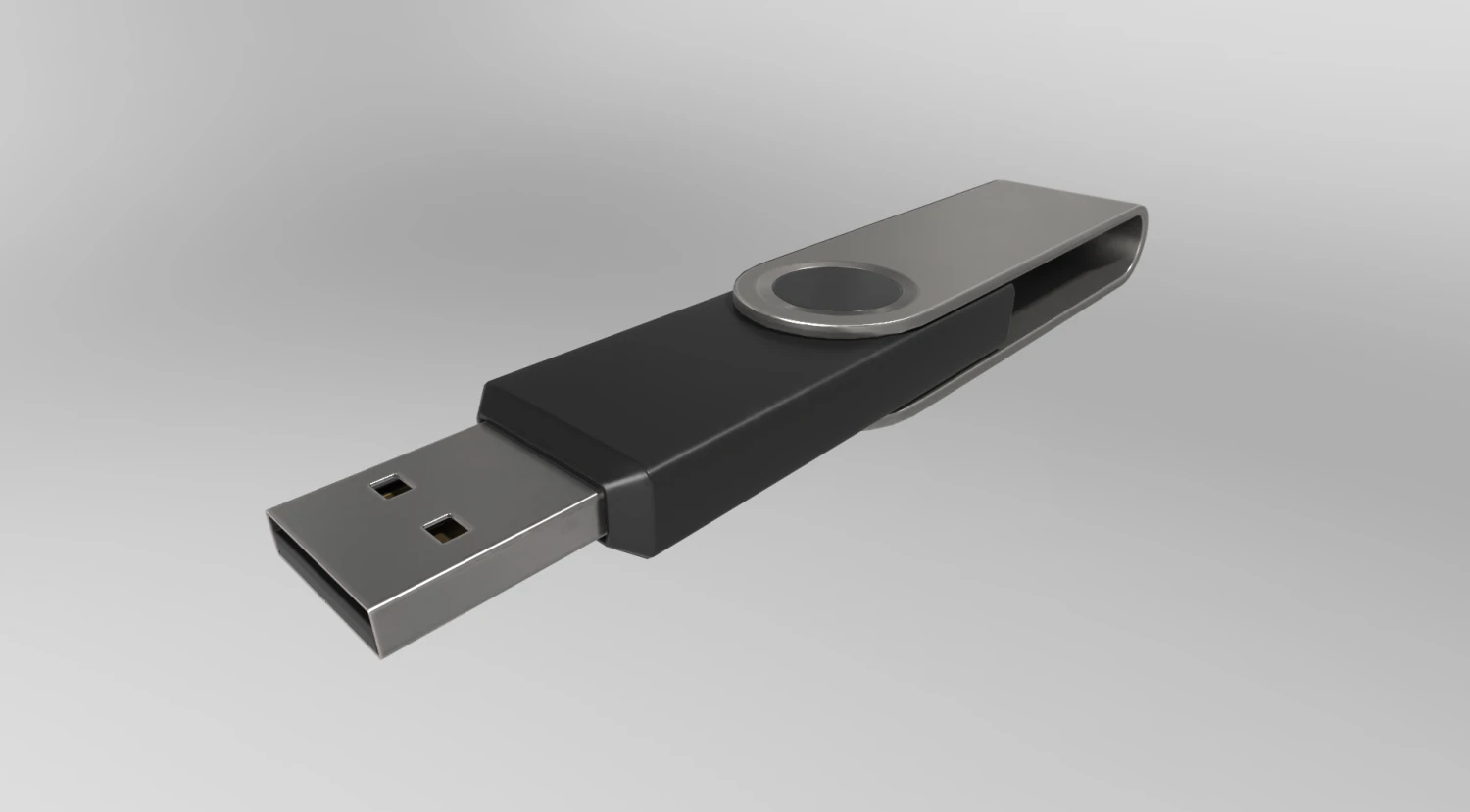 USB-Stick Low Poly Clean-Version 3D Modell .c4d .max .obj .3ds .fbx .stl .blend 