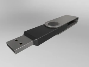 chiavetta USB versione low poly clean Modello 3D