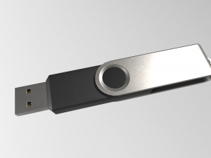 usb stick low poly clean version Modelo 3D