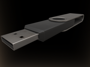 usb stick low poly clean version Modelo 3D