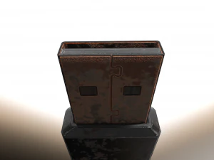 usb stick low poly rusty version 1 3D Model