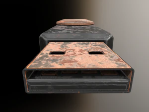 usb stick low poly rusty version 1 3D Model