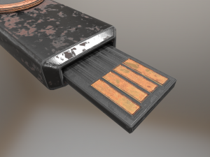 usb stick low poly rusty version 1 3D मॉडल